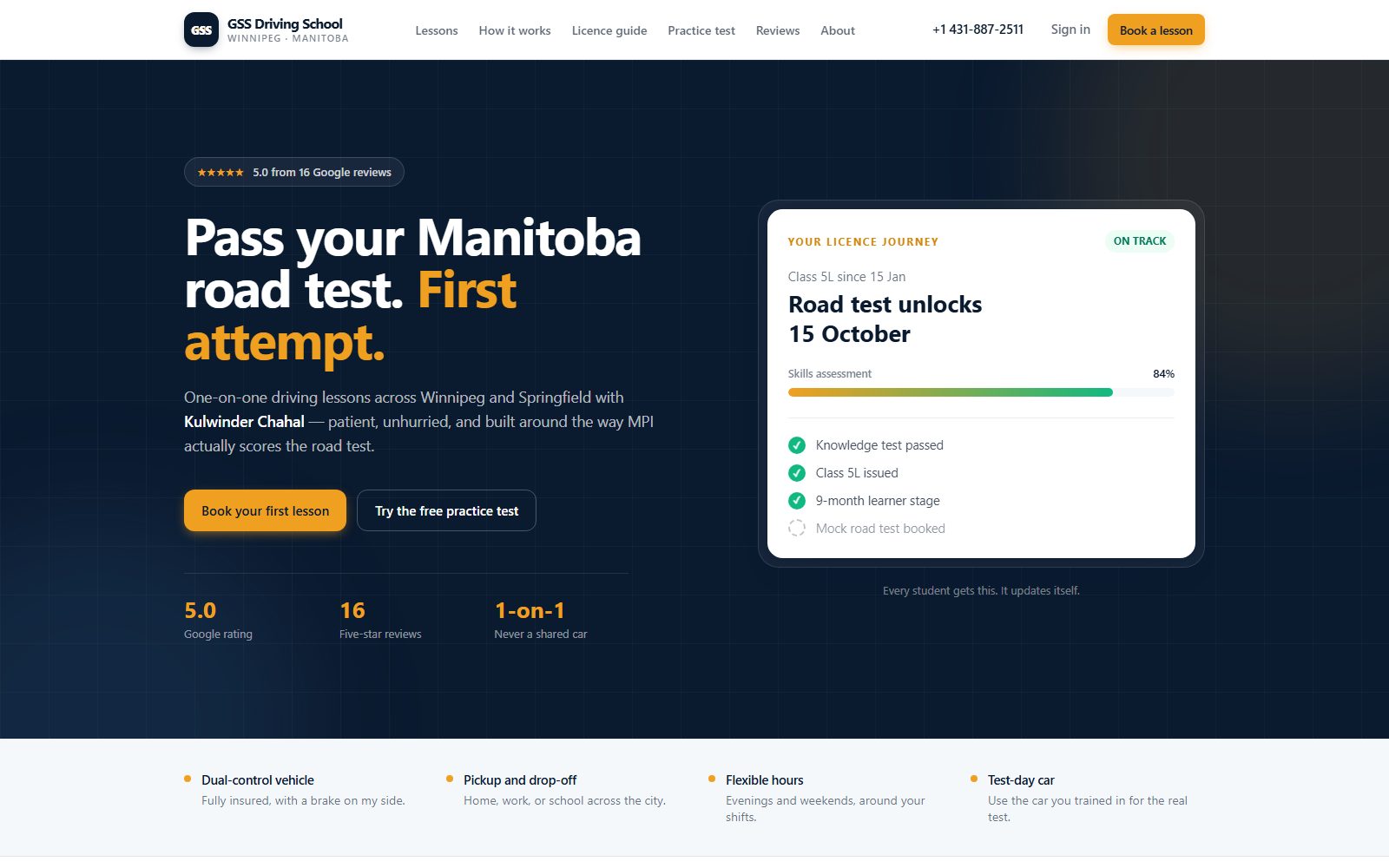 GSS Driving School website